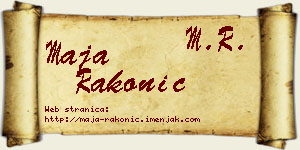 Maja Rakonić vizit kartica